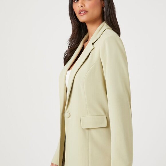 Forever 21 Notched Buttoned Blazer L - Picture 4 of 14